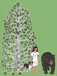 Donna, Sheppy and pine tree logo